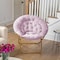 Flash Furniture Gwen 38-in. Oversize Portable Faux Fur Folding Saucer Moon Chair, Dusty Purple/Soft Gold Frame FV-FMC-025-DTPRP-SGD-GG - alternate 1